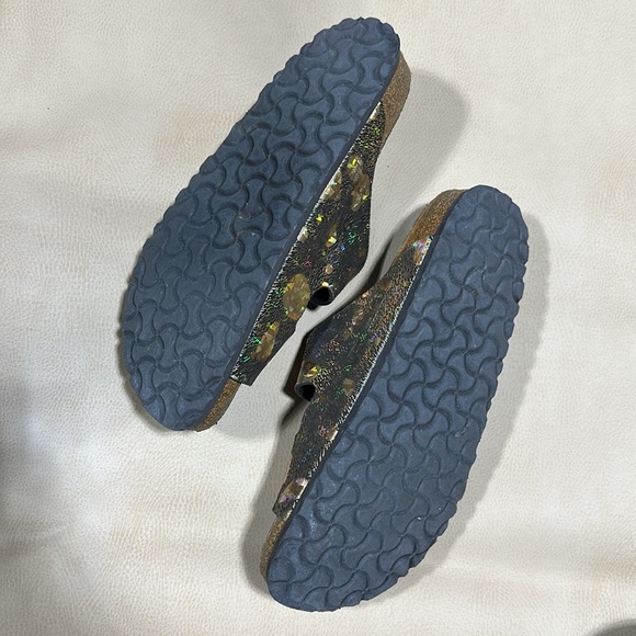 Birkenstock Leather ARIZONA LUX Spotted Metallic Brown - Picture 4 of 7